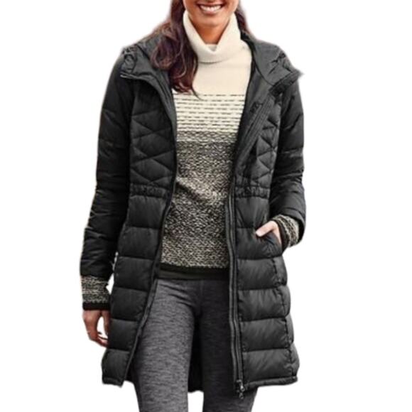Athleta Merino Wool ‘Fireside’ Turtleneck Sweater in Black & Dove Size Large - Picture 10 of 10